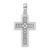 Image of 14K White Gold Textured Lace Center Cross Pendant