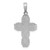 Image of 14K White Gold Textured w/ Lace Trim Cross Pendant