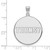 Image of 14K White Gold Transylvania University XL Disc Pendant by LogoArt