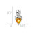 Image of 14K White Gold Trillion Citrine & Diamond Pendant
