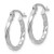 Image of 12mm 14k White Gold Twist Polished Hoop Earrings TE564