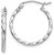 Image of 15mm 14k White Gold Twist Polished Hoop Earrings TE565