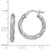 Image of 20mm 14K White Gold Twisted Textured Hoop Earrings TH690