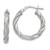 Image of 20mm 14K White Gold Twisted Textured Hoop Earrings TH690