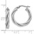 Image of 21mm 14K White Gold Twisted Triple Twist Hoop Earrings