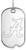 Image of 14K White Gold University of Alabama Small Dog Tag by LogoArt Image of 14K White Gold University of Alabama Small Dog Tag by LogoArt