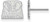 Image of 14K White Gold University of Alabama X-Small Post Earrings by LogoArt (4W066UAL)