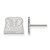 14K White Gold University of Alabama X-Small Post Earrings by LogoArt (4W066UAL)