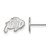 14K White Gold University of Colorado X-Small Post Earrings by LogoArt
