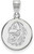 Image of 14K White Gold University of Georgia Medium Pendant by LogoArt (4W079UGA)