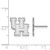 Image of 14K White Gold University of Houston Small Post Earrings by LogoArt