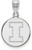 Image of 14K White Gold University of Illinois Medium Disc Pendant by LogoArt