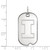 14K White Gold University of Illinois Small Dog Tag by LogoArt