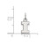 14K White Gold University of Illinois X-Small Pendant by LogoArt (4W001UIL)
