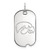 14K White Gold University of Iowa Small Dog Tag by LogoArt
