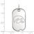 14K White Gold University of Iowa Small Dog Tag by LogoArt