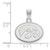 Image of 14K White Gold University of Iowa Small Pendant by LogoArt (4W044UIA)