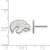 14K White Gold University of Iowa X-Small Post Earrings by LogoArt (4W008UIA)