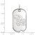 14K White Gold University of Kansas Small Dog Tag by LogoArt