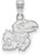 Image of 14K White Gold University of Kansas Small Pendant by LogoArt (4W066UKS)