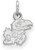 Image of 14K White Gold University of Kansas X-Small Pendant by LogoArt (4W065UKS)