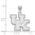 Image of 14K White Gold University of Kentucky Medium Pendant by LogoArt (4W003UK)