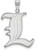 Image of 14K White Gold University of Louisville XL Pendant by LogoArt (4W005UL)