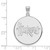 Image of 14K White Gold University of Nebraska XL Disc Pendant by LogoArt (4W063UNE)