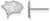Image of 14K White Gold University of New Hampshire X-Small Post Earrings by LogoArt