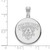 Image of 14K White Gold University of New Orleans Large Disc Pendant by LogoArt 4W021UNO