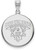 Image of 14K White Gold University of New Orleans Large Disc Pendant by LogoArt 4W021UNO