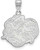 Image of 14K White Gold University of North Carolina Large Pendant by LogoArt (4W054UNC)