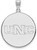 Image of 14K White Gold University of Northern Colorado XL Disc Pendant by LogoArt