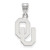 14K White Gold University of Oklahoma Medium Pendant by LogoArt