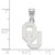 14K White Gold University of Oklahoma Medium Pendant by LogoArt