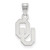14K White Gold University of Oklahoma Small Pendant by LogoArt