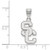 14K White Gold University of Southern California Medium Pendant LogoArt 4W003USC