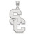 14K White Gold University of Southern California XL Pendant by LogoArt 4W005USC