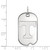 14K White Gold University of Tennessee Small Dog Tag by LogoArt