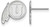 Image of 14K White Gold University of Utah Small Post Earrings by LogoArt