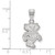14K White Gold University of Wisconsin Medium Pendant by LogoArt (4W045UWI)