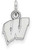 Image of 14K White Gold University of Wisconsin X-Small Pendant by LogoArt (4W001UWI)