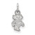 14K White Gold University of Wisconsin X-Small Pendant by LogoArt (4W043UWI)