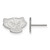 14K White Gold University of Wisconsin X-Small Post Earrings by LogoArt 4W064UWI
