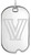 Image of 14K White Gold Villanova University Large Dog Tag by LogoArt