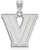 Image of 14K White Gold Villanova University Large Pendant by LogoArt (4W003VIL)