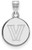 Image of 14K White Gold Villanova University Small Disc Pendant by LogoArt