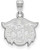 Image of 14K White Gold Villanova University Small Pendant by LogoArt (4W032VIL)