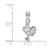 14K White Gold Virginia Tech Small Pendant by LogoArt (4W042VTE)