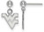 Image of 14K White Gold West Virginia University Earrings Dangle Ball by LogoArt